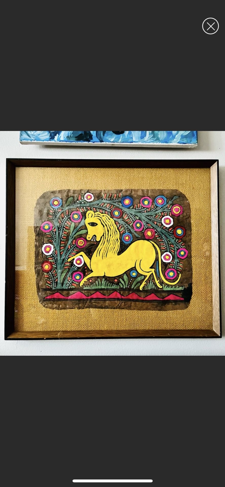 Vintage Mexican Bark Painting