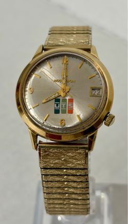 Bulova Accutron Men's Gold Tone Vintage Analog Watch 10K Gold Filled