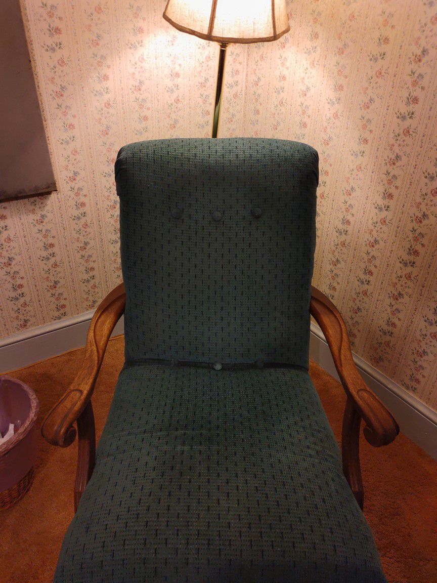 Rocking Chair - Green, Wood
