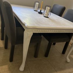 Solid Wood Kitchen Table With Chairs