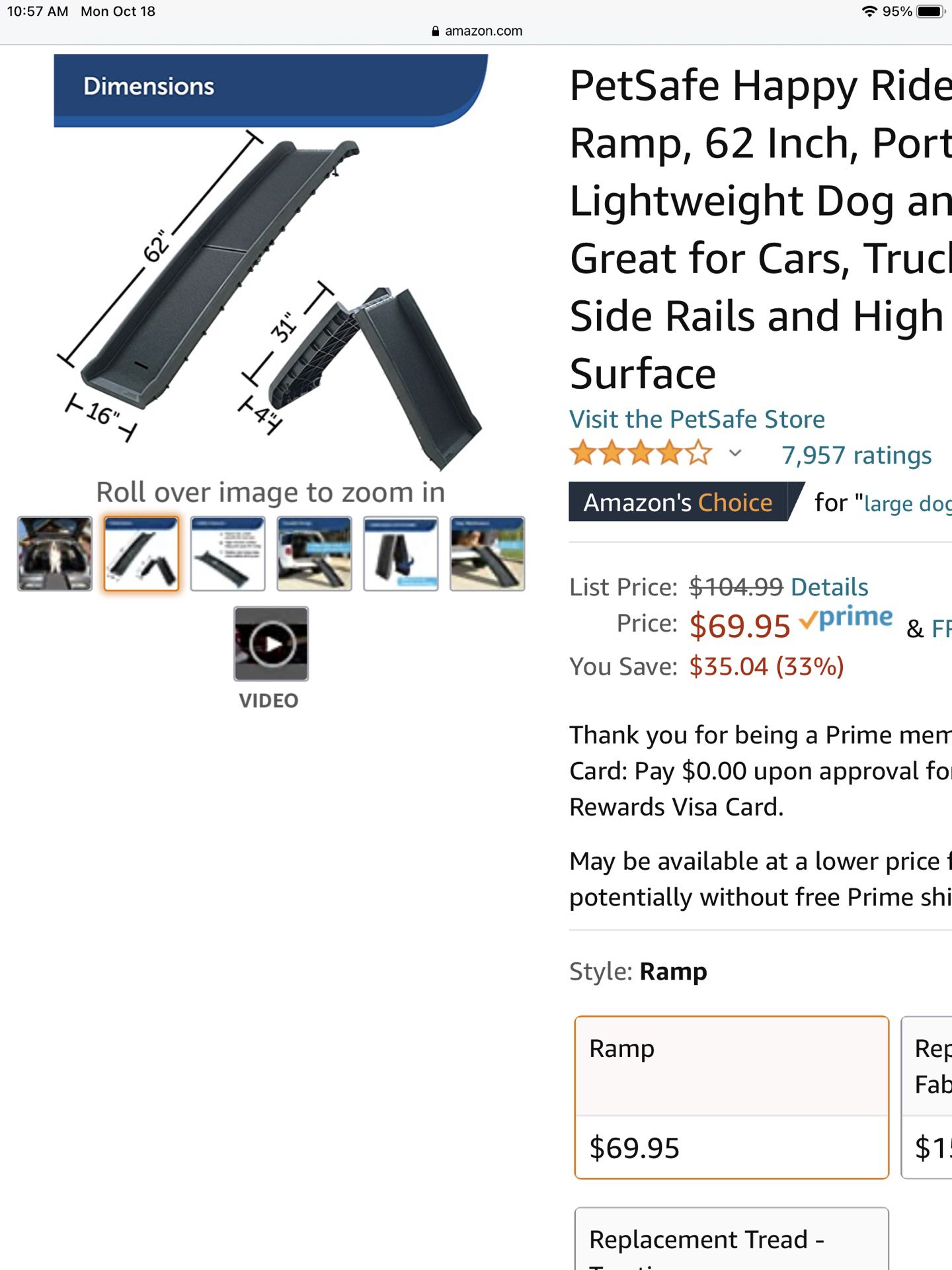 Folding Dog And Pet Ramp….Price Drop!