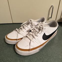 Nike Court Legacy Next Nature White Desert Ochre Black DH3162-100 (Men 10.5)