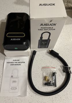 JUSUOX PORTABLE RECHARGEABLE TIRE INFLATOR