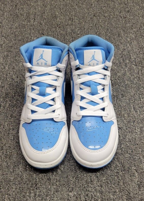Nike Air Jordan 1 Mid GS Legend Blue Kid's Shoes FZ3933-114 Size 7y