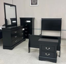Bedroom Set Bed NightStand (Dresser Mirror Chest Sold Separately)