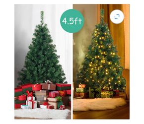 4.5Ft PVC Pre-lit Christmas 200 LED LIGHTS!