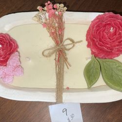 Holiday 100% Beeswax Dough Bowl Candles