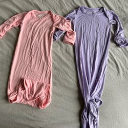 Two Newborn Knotted nightgowns