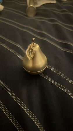 Sterling silver pear, trinket box