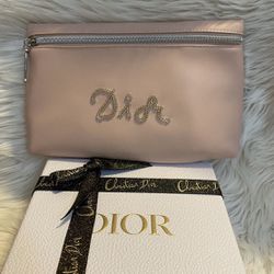 Dior Pouch Bag With Beaded “Dior” New With Box