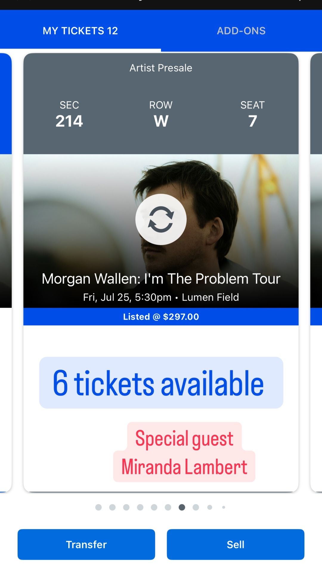 Morgan Wallen / Miranda lambert *only 4 Tickets Left**