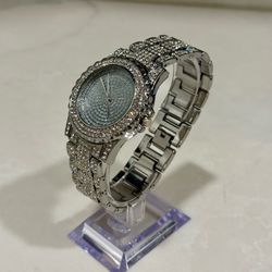 Silver Diamond Watch