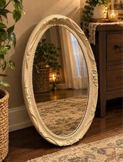 Antique oval mirror