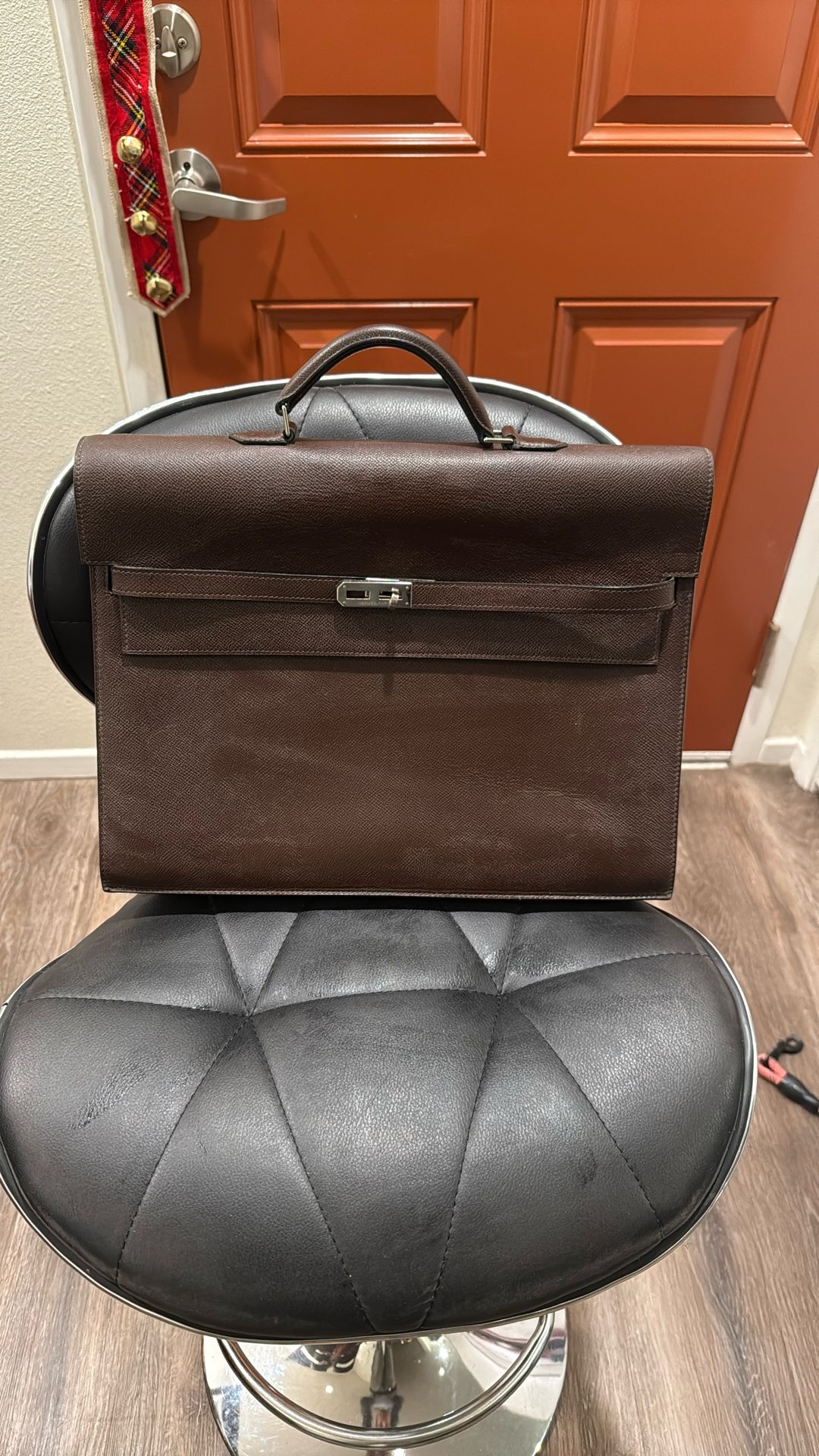 Hermes Kelly Depeche 34 Leather Bag 