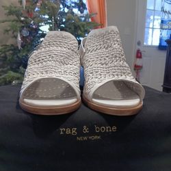 Rag & Bone Wyatt Mid Heel Ivory  