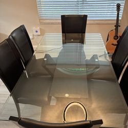Glass Dining Table With Chairs