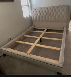 Queen Upholstered Bed Frame - $313 (Originally $1,500!)