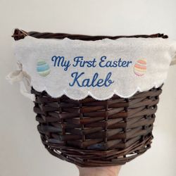 Embroidered Easter basket