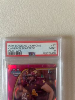 2024 BOWMAN U CHROME CAMERON SKATEBO PINK LAVA PSA #37 MINT 9