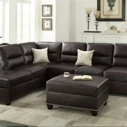 Sectional Sofa with Ottoman