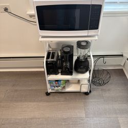 Microwave And Stand 