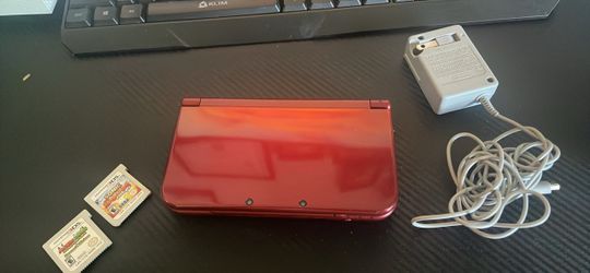 Nintendo 3DS XL Red with Games and Charger