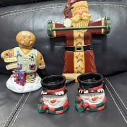 Take all Christmas Decorations , Candycane holder and candle holders  Brand new