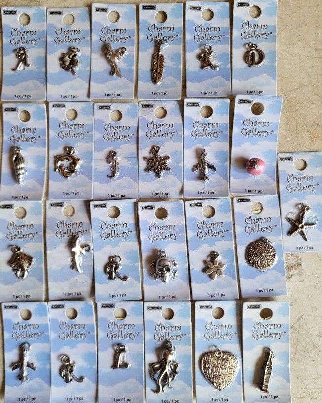 25 New Charm Gallery Bracelet Charms Pendants Octopus Skull Shark Seashell And More 