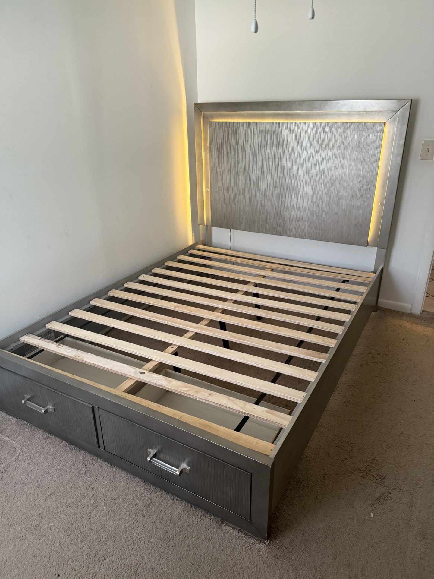 Queen Storage LED Bed