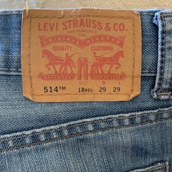 Levi’s 514 Straight 18 Reg W29 L29 Light Blue Jeans. Used In Good Shape.$15.