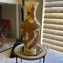 Phoenix Consolidated Martele Milk, Glass Vase