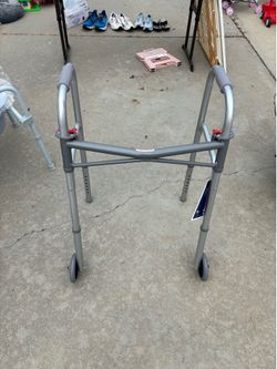Steel folding walker