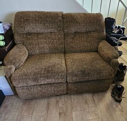 Brown Recliner Set 2 Two Seater Reclining Loveseats And 1 Rocker Reclining Chair