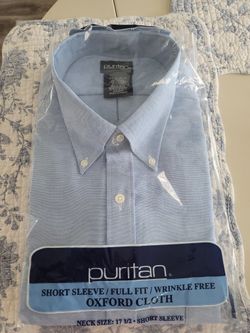MENS DRESS SHIRT (NEW)SIZE-(17 1/2)