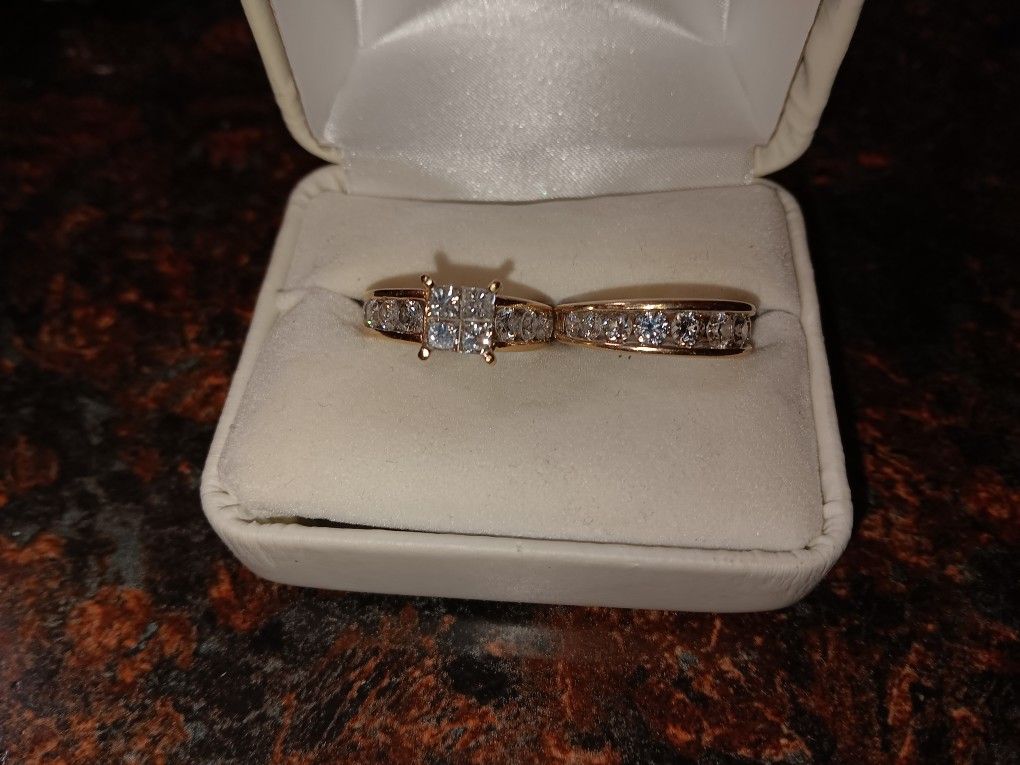 14k Gold Bridal Wedding Set
