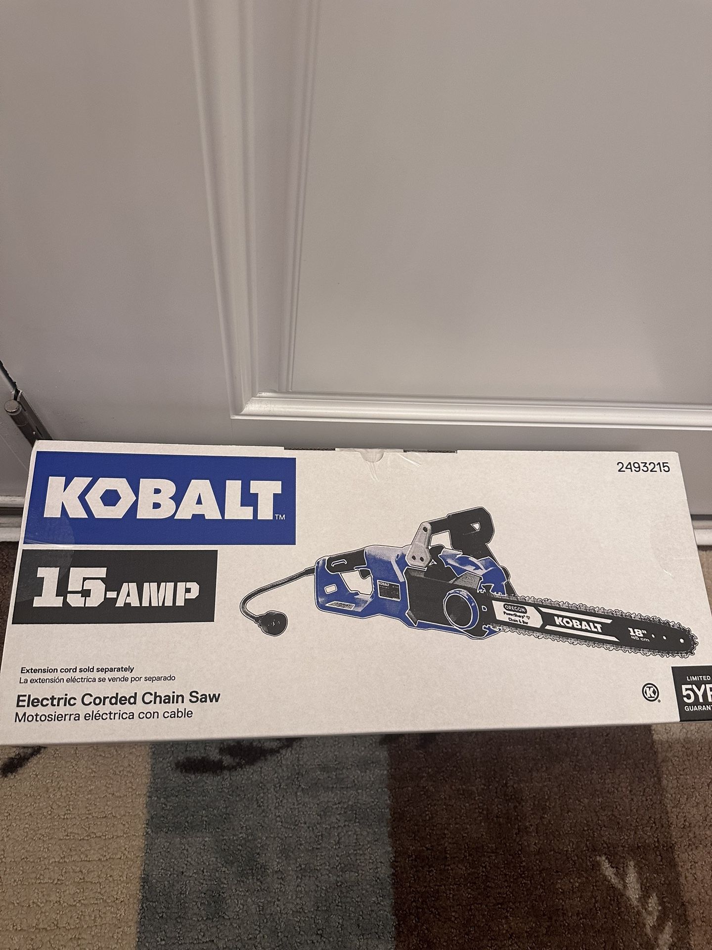 Brand New - Kobalt A011038 18-in Corded Electric 15 Amp Chainsaw
