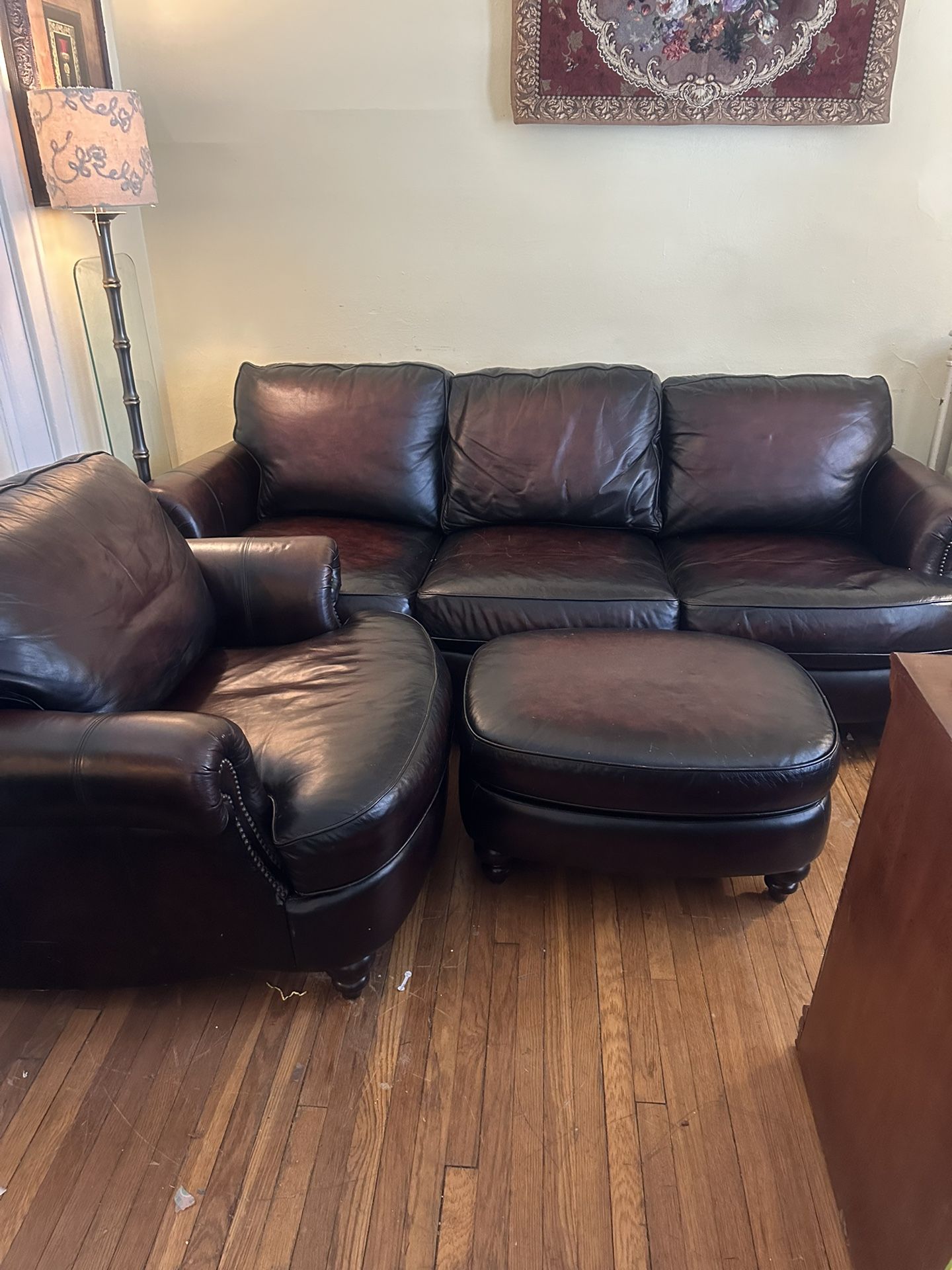 Leather 3pc Sofa