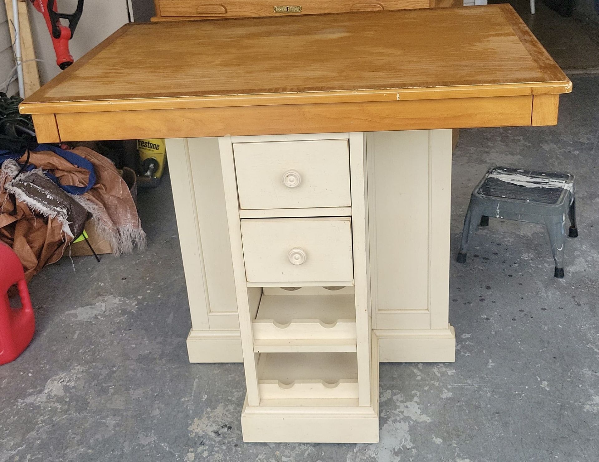 Kitchen Island/Dining Table! Solid wood L44xD32xH36”