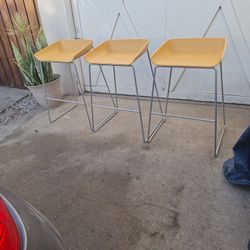 3 Bar Stools. Indoor or outdoor.