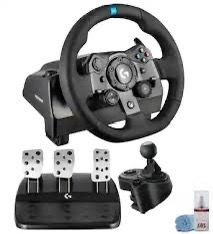 Logi tech car wheel full set up Xbox