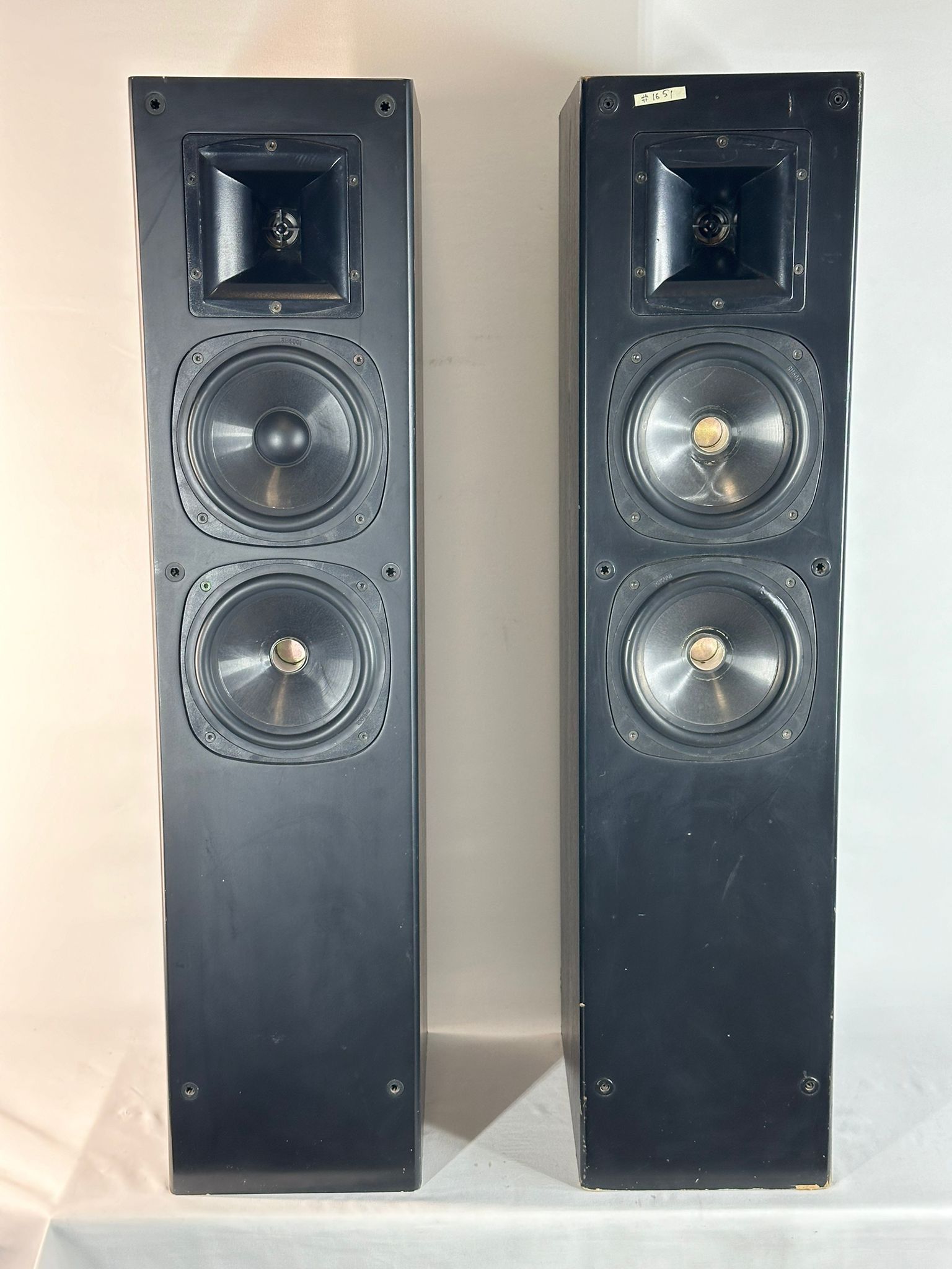 #1651 Klipsch SF2 Black Floorstanding Pair Speakers 2 Way *READ*