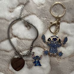 Stitch Bracelet And Keychain/purse Charm