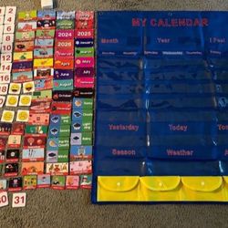 Calendar and Weather Pocket Chart for Kids
