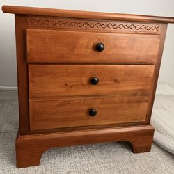 2 Cherry Nightstands &5 drawer Dresser
