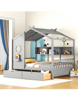Kids house bed