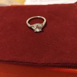 Round 1.30ct White Topaz Solitaire Ring
