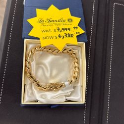 10k Y/G Cuban Link Bracelet, 107.9g, 9”