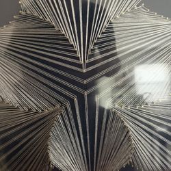 Large Geometric String Art on Clear Acrylic (Modern Wall Decor) – OBO