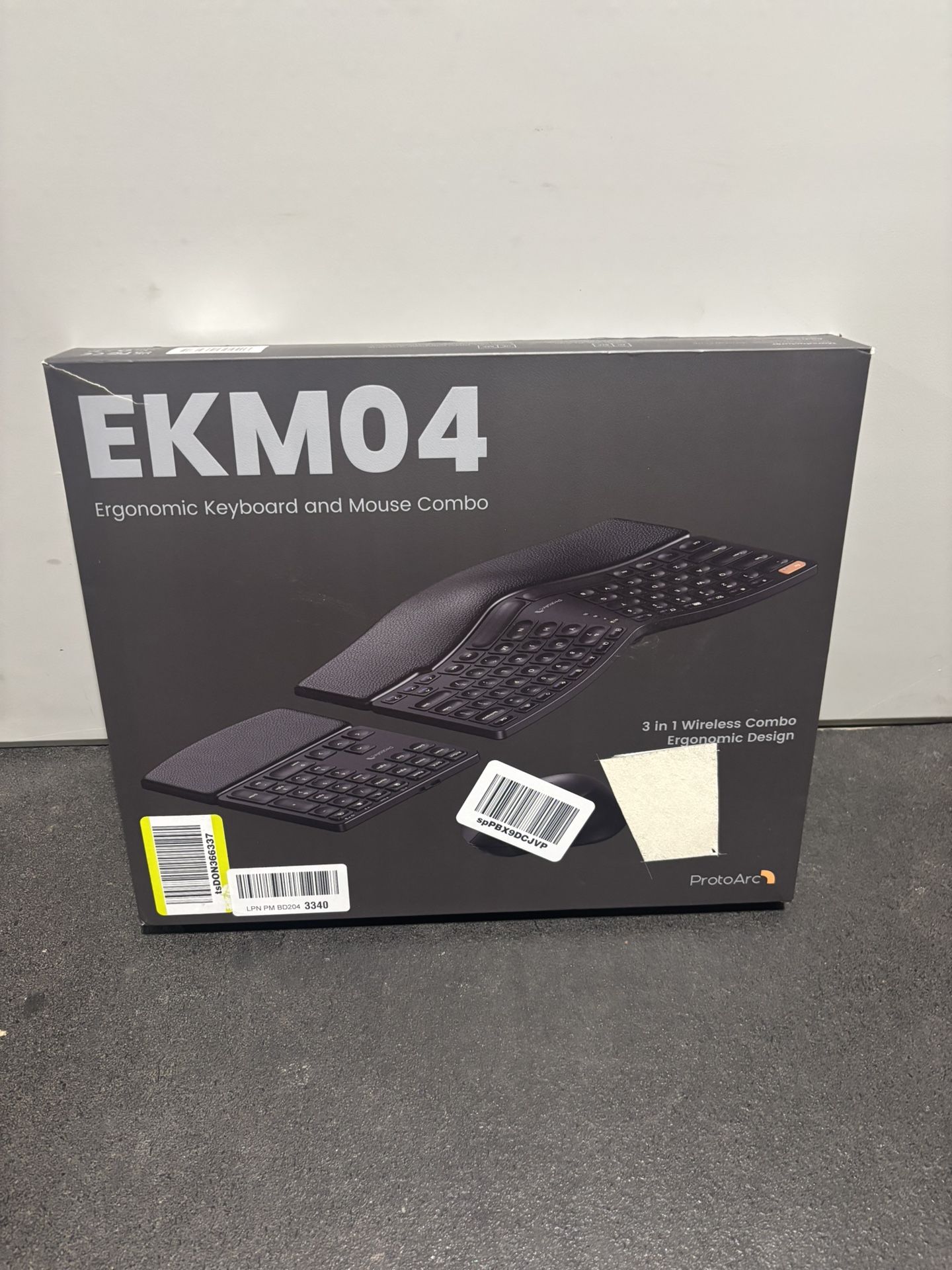 Ergonomic Wireless Keyboard Mouse Combo, Bluetooth