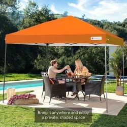 Best Choice Products 10x10 Pop Up Canopy Tent - Orange - Used Once still in original packaging